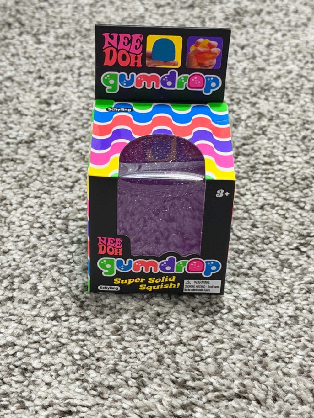 Nee Doh Gumdrop Super Solid Squish! Purple Kids Toy